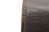 Authentic GUCCI Vintage Clutch Hand Bag Purse Leather Brown 5735K