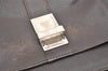 Authentic GUCCI Vintage Clutch Hand Bag Purse Leather Brown 5735K