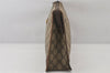 Authentic GUCCI Vintage Clutch Hand Bag Purse GG PVC Leather Brown 5736K