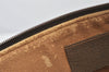 Authentic GUCCI Vintage Clutch Hand Bag Purse GG PVC Leather Brown 5736K