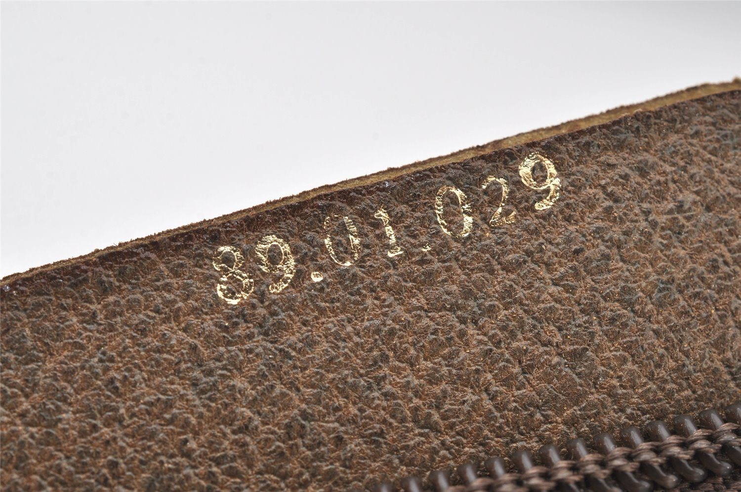 Authentic GUCCI Vintage Clutch Hand Bag Purse GG PVC Leather Brown 5736K