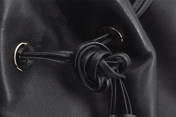 Authentic GUCCI Bamboo Shoulder Hand Bag Purse Leather 0014033 Black 5737J