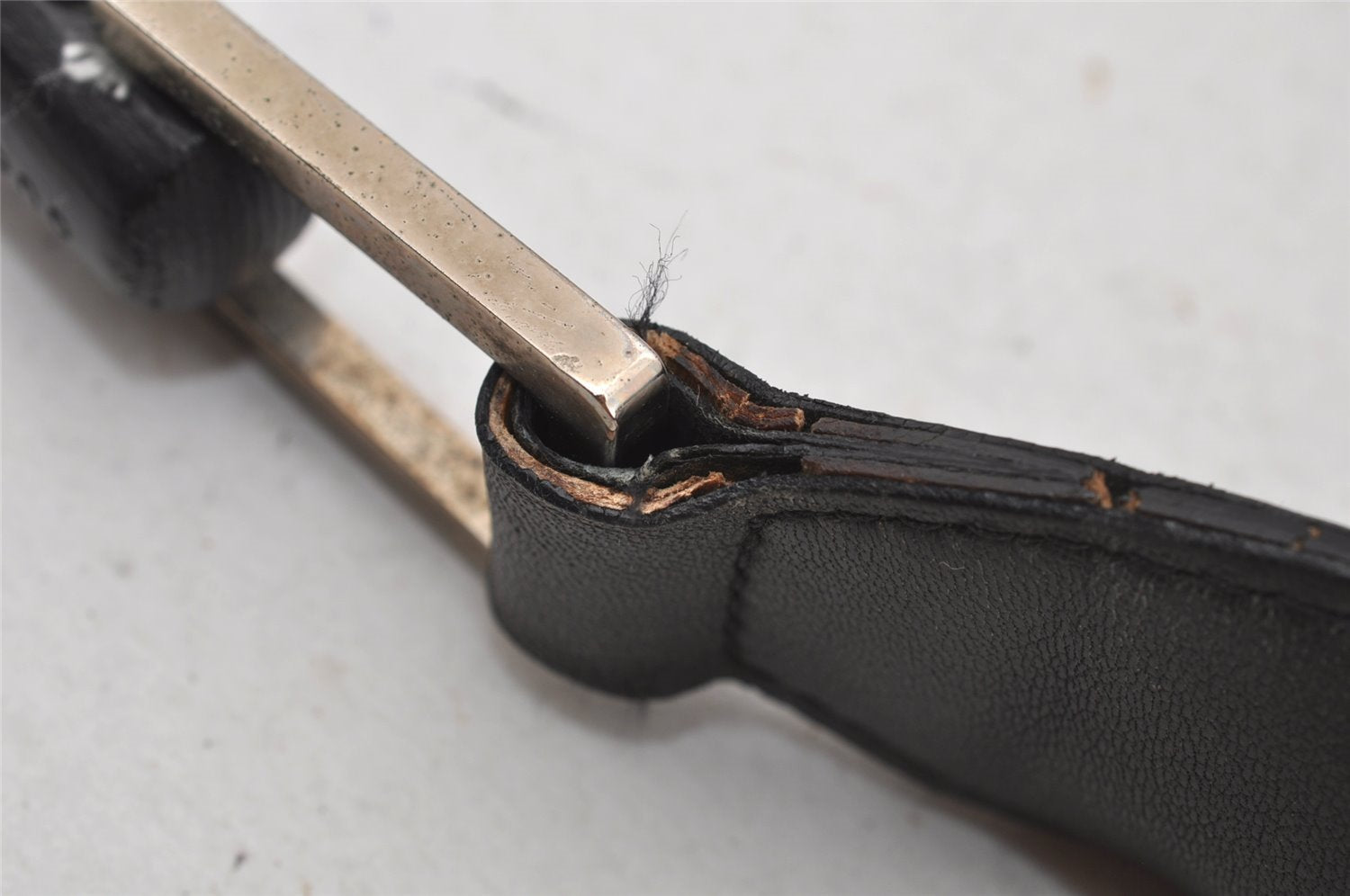 Authentic GUCCI Bamboo Shoulder Hand Bag Purse Leather 0014033 Black 5737J