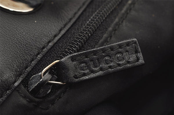 Authentic GUCCI Bamboo Shoulder Hand Bag Purse Leather 0014033 Black 5737J