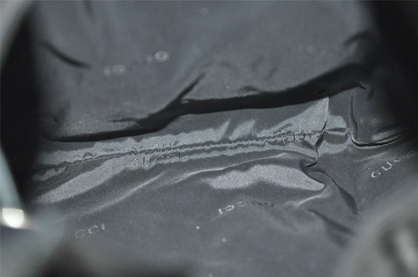 Authentic GUCCI Bamboo Shoulder Hand Bag Purse Leather 0014033 Black 5737J