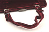 Authentic PRADA Vintage Velour Shoulder Hand Bag Purse Bordeaux Red 5737K