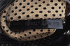 Authentic FENDI Etniko Hand Bag Punching Leather Enamel Black Junk 5738I