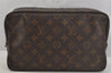 Auth Louis Vuitton Monogram Trousse Toilette 28 Clutch Hand Bag M47522 LV 5738J