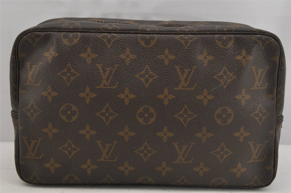 Auth Louis Vuitton Monogram Trousse Toilette 28 Clutch Hand Bag M47522 LV 5738J