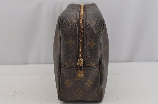 Auth Louis Vuitton Monogram Trousse Toilette 28 Clutch Hand Bag M47522 LV 5738J