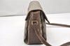 Authentic GUCCI Web Sherry Line Shoulder Cross Bag GG PVC Leather Brown 5738K