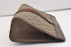 Authentic GUCCI Web Sherry Line Clutch Hand Bag Purse GG PVC Leather Brown 5739J