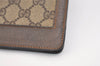 Authentic GUCCI Web Sherry Line Clutch Hand Bag Purse GG PVC Leather Brown 5739J