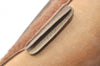 Authentic GUCCI Web Sherry Line Clutch Hand Bag Purse GG PVC Leather Brown 5739J