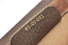 Authentic GUCCI Web Sherry Line Clutch Hand Bag Purse GG PVC Leather Brown 5739J