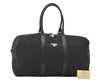 Authentic PRADA Nylon Tessuto Leather 2Way Travel Boston Bag V19S Black 5739K