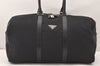 Authentic PRADA Nylon Tessuto Leather 2Way Travel Boston Bag V19S Black 5739K