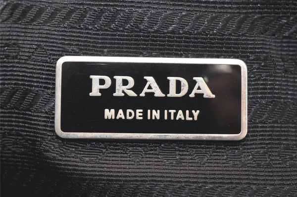 Authentic PRADA Nylon Tessuto Leather 2Way Travel Boston Bag V19S Black 5739K