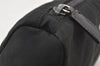 Authentic PRADA Vintage Nylon Tessuto Leather Pouch Purse Black 5740K