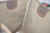 Authentic GUCCI Web Sherry Line Shoulder Tote Bag GG PVC Leather Brown 5741J