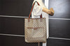 Authentic GUCCI Web Sherry Line Shoulder Tote Bag GG PVC Leather Brown 5741J