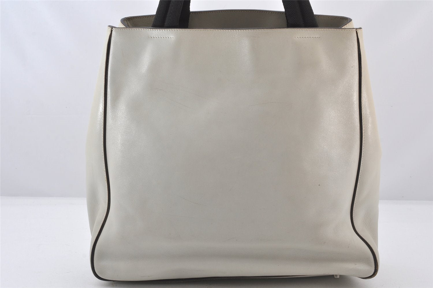 Authentic PRADA Vintage Leather Shoulder Hand Bag White 5741K