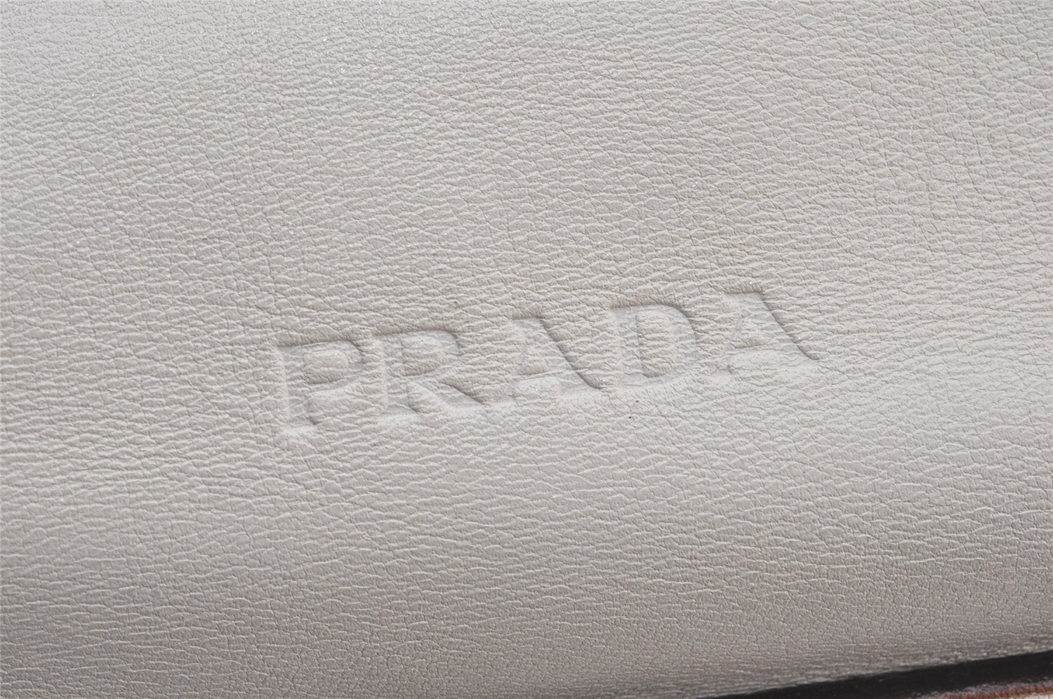 Authentic PRADA Vintage Leather Shoulder Hand Bag White 5741K