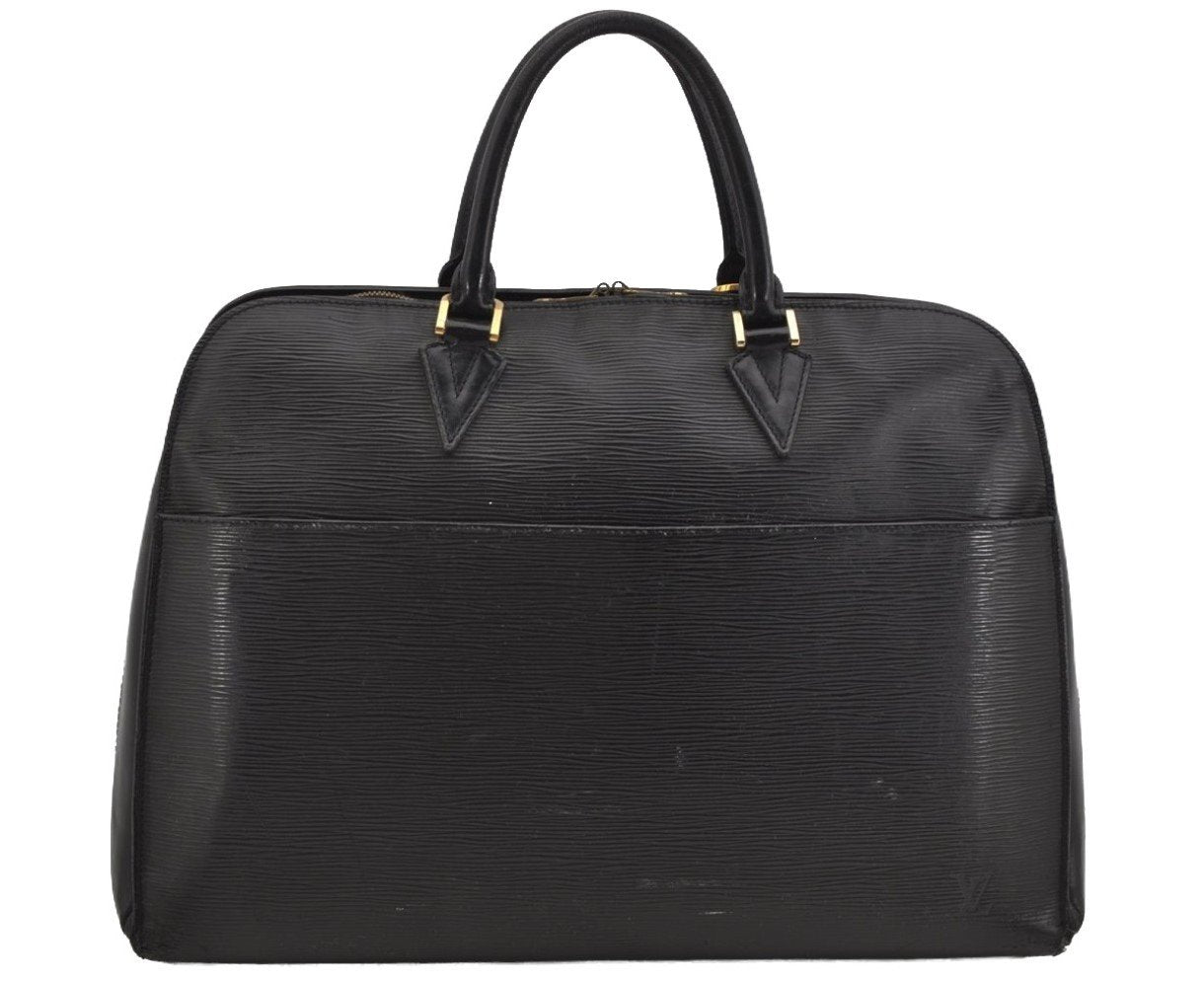 Authentic Louis Vuitton Epi Sorbonne Hand Business Bag Black M54512 LV 5742J