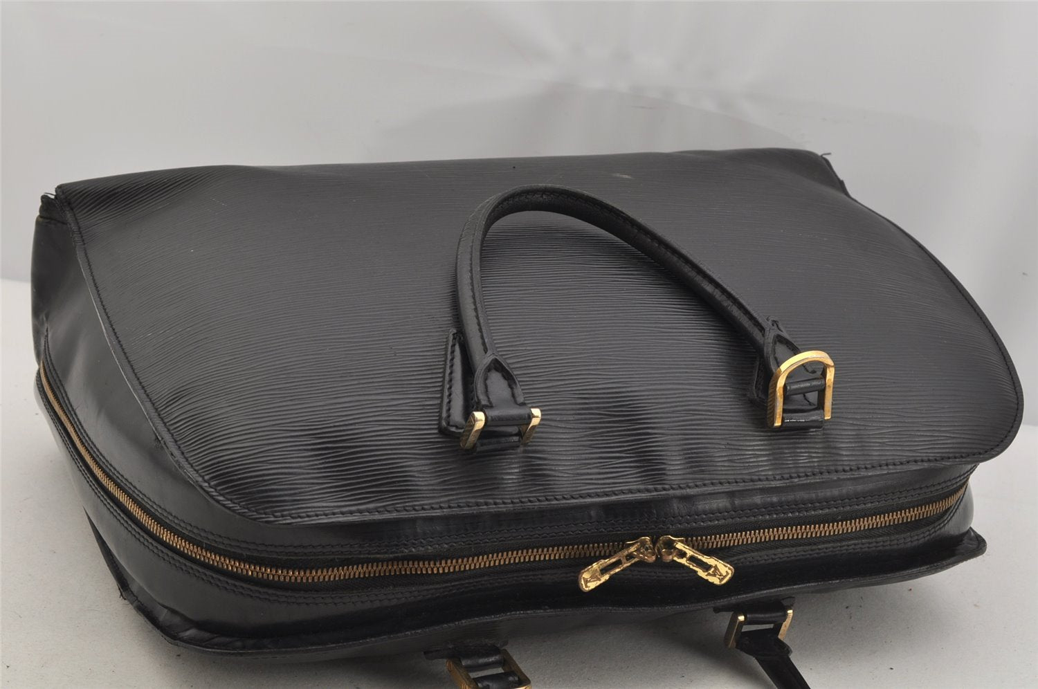 Authentic Louis Vuitton Epi Sorbonne Hand Business Bag Black M54512 LV 5742J