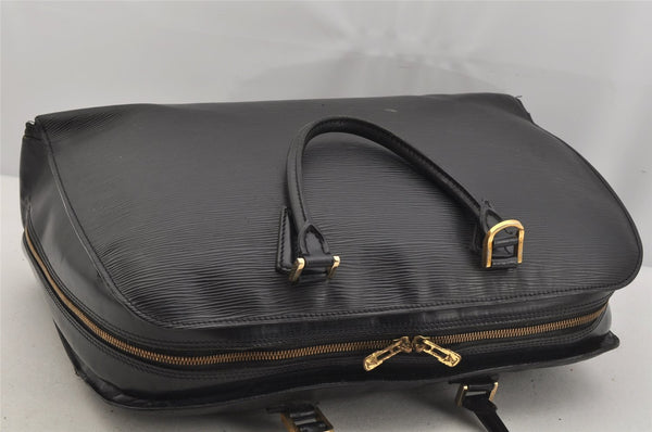 Authentic Louis Vuitton Epi Sorbonne Hand Business Bag Black M54512 LV 5742J