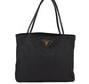 Authentic PRADA Vintage Nylon Tessuto Enamel Shoulder Hand Bag Black 5742K