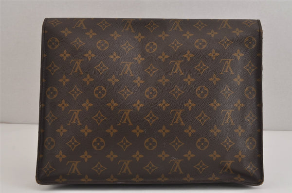 Authentic Louis Vuitton Monogram Porte Documents Senateur M53335 Briefcase 5743J