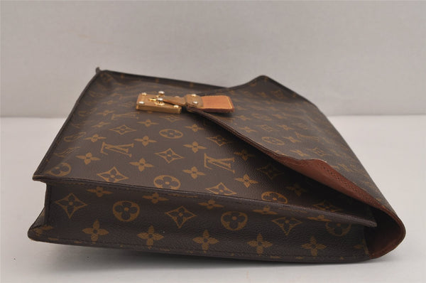 Authentic Louis Vuitton Monogram Porte Documents Senateur M53335 Briefcase 5743J