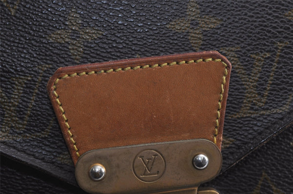 Authentic Louis Vuitton Monogram Porte Documents Senateur M53335 Briefcase 5743J