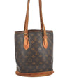 Authentic Louis Vuitton Monogram Bucket PM Shoulder Tote Bag M42238 LV 5743K