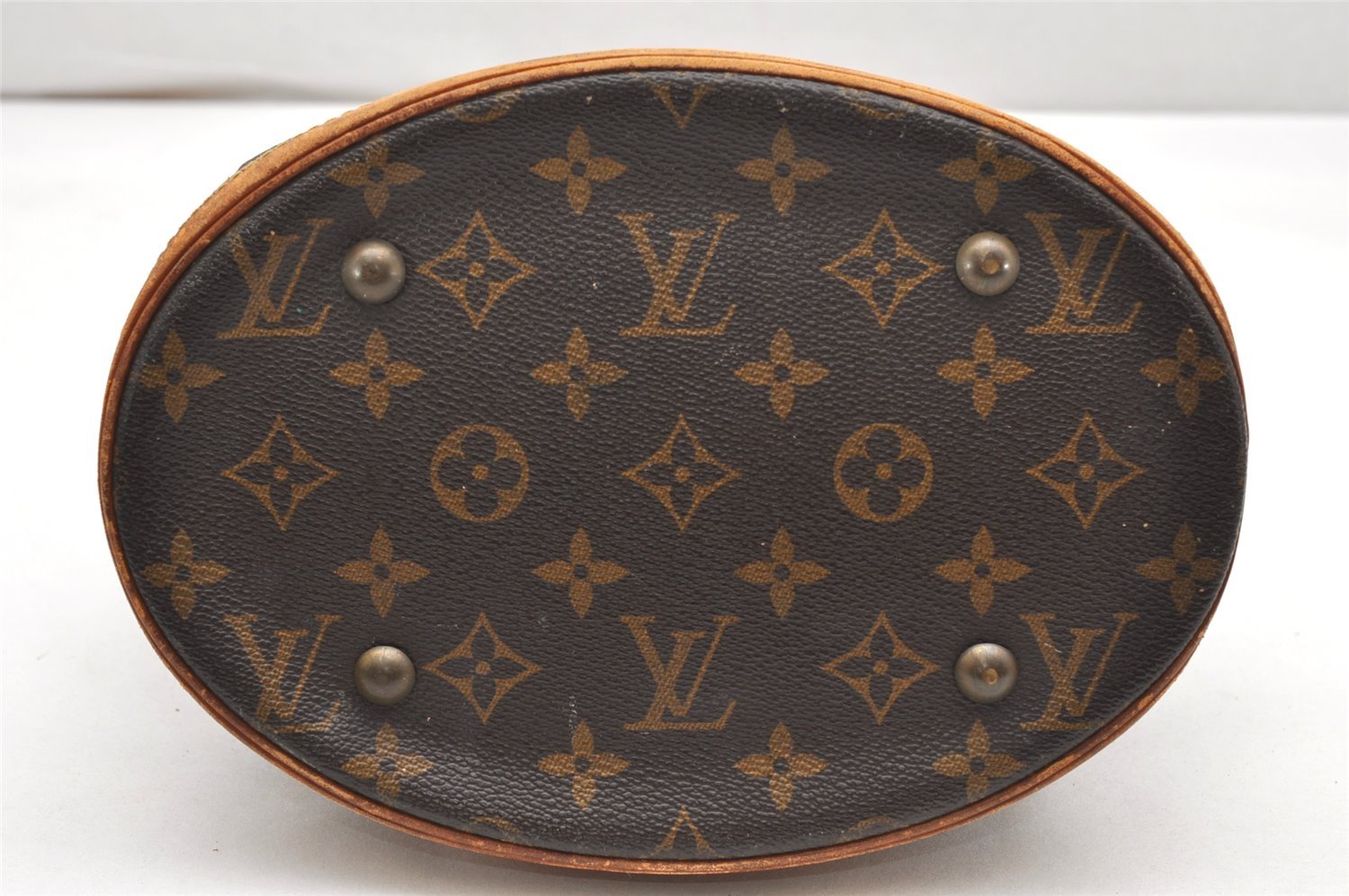 Authentic Louis Vuitton Monogram Bucket PM Shoulder Tote Bag M42238 LV 5743K