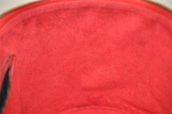 Authentic Louis Vuitton Epi Cannes Red Cosmetic Hand Bag Purse M48037 LV 5744I