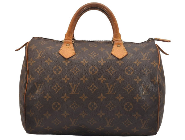 Authentic Louis Vuitton Monogram Speedy 30 Hand Boston Bag M41526 LV 5745J