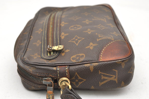 Authentic Louis Vuitton Monogram Marly Dragonne GM M51825 Clutch Bag Junk 5745K