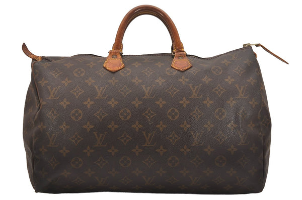 Authentic Louis Vuitton Monogram Speedy 40 Hand Boston Bag M41522 LV 5746J