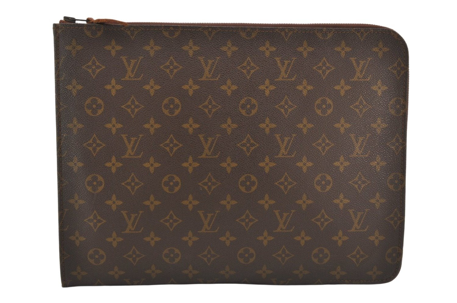 Authentic Louis Vuitton Monogram Poche Documents Document Case Old Model 5746K