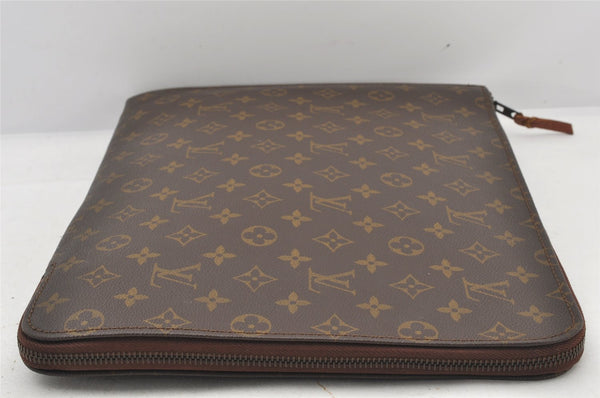 Authentic Louis Vuitton Monogram Poche Documents Document Case Old Model 5746K