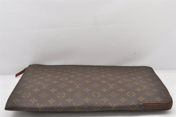 Authentic Louis Vuitton Monogram Poche Documents Document Case Old Model 5746K