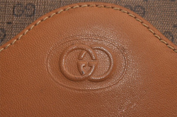 Authentic GUCCI Micro GG PVC Leather Shoulder Cross Body Bag Purse Brown 5747J