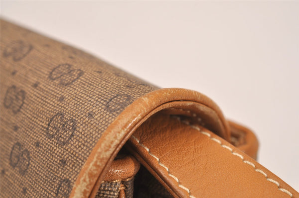 Authentic GUCCI Micro GG PVC Leather Shoulder Cross Body Bag Purse Brown 5747J