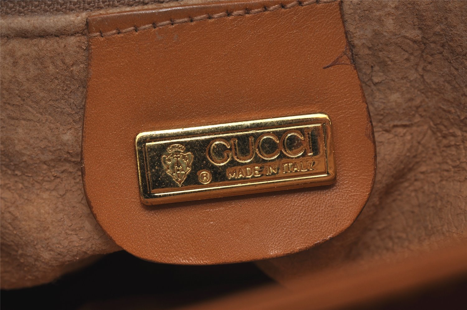 Authentic GUCCI Micro GG PVC Leather Shoulder Cross Body Bag Purse Brown 5747J