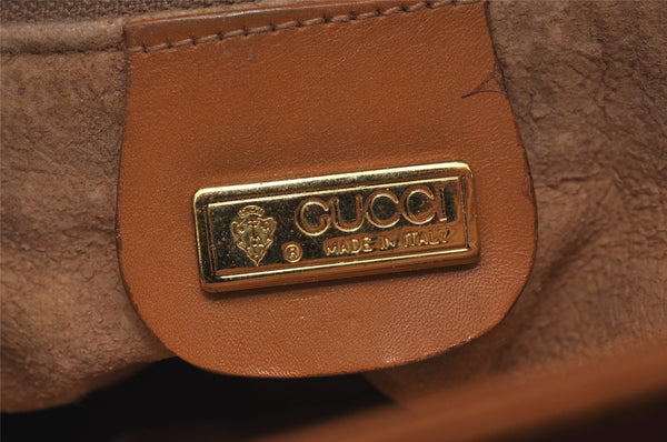 Authentic GUCCI Micro GG PVC Leather Shoulder Cross Body Bag Purse Brown 5747J