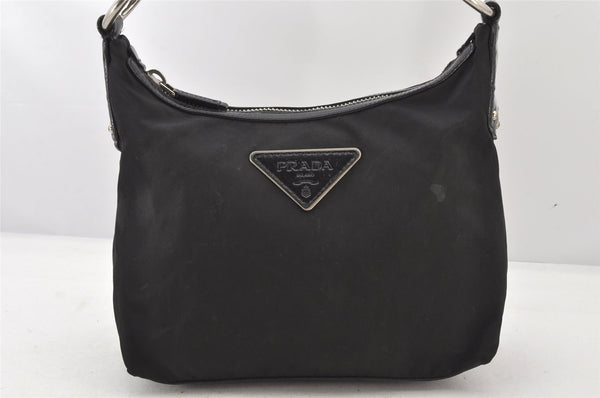 Authentic PRADA Nylon Tessuto Leather Shoulder Hand Bag Purse Black 5747K