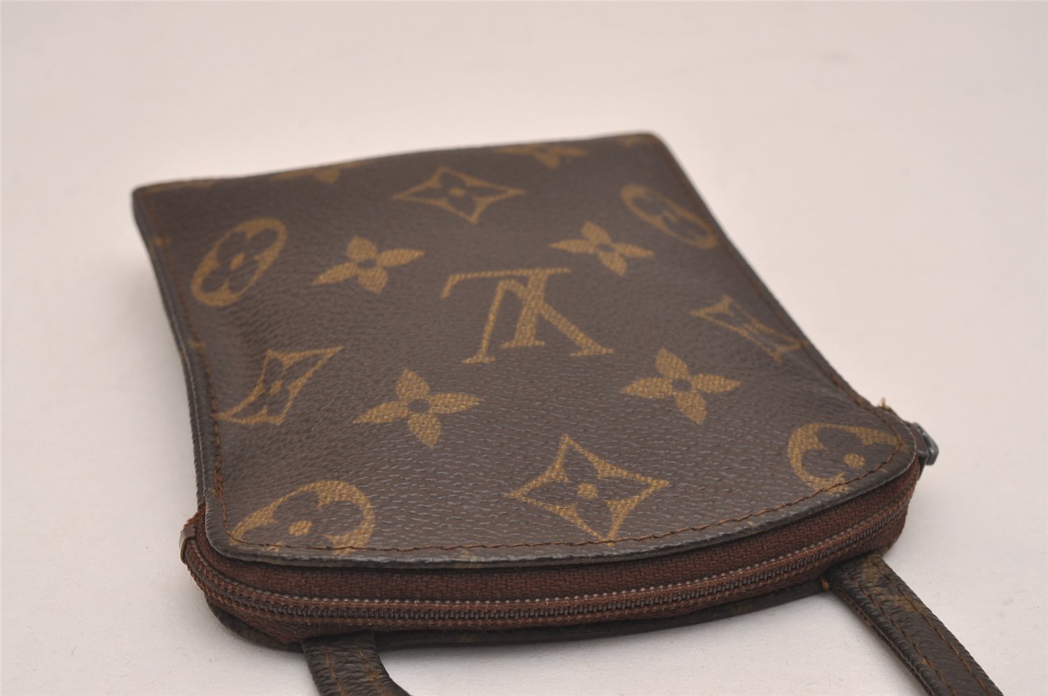 Auth Louis Vuitton Monogram Pochette Secret Shoulder Bag Old Model Junk 5748J