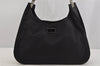 Authentic GUCCI Vintage Shoulder Bag Nylon Leather 0013767 Black 5749J